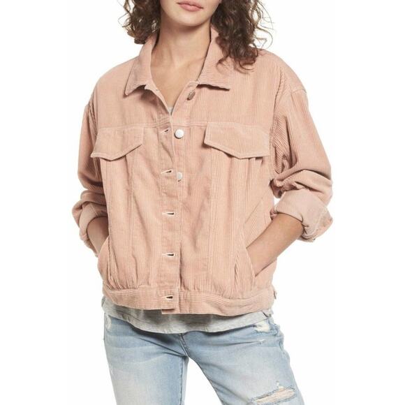 bp Jackets & Blazers - Nordstrom Pink Corduroy Women's Button Front Jacket  Size Medium